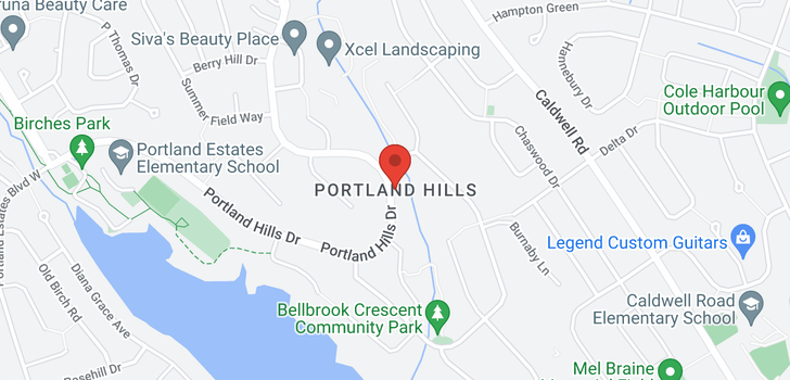 map of 185 Portland Hills Drive